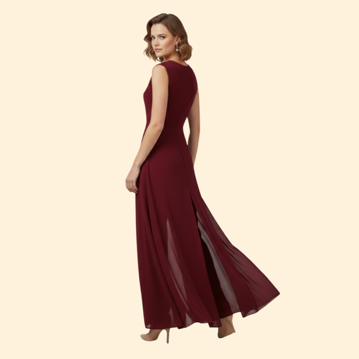 Women’s Elegant Jumpsuit with Shoulder Accents
