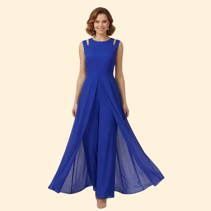 Women’s Elegant Jumpsuit with Shoulder Accents