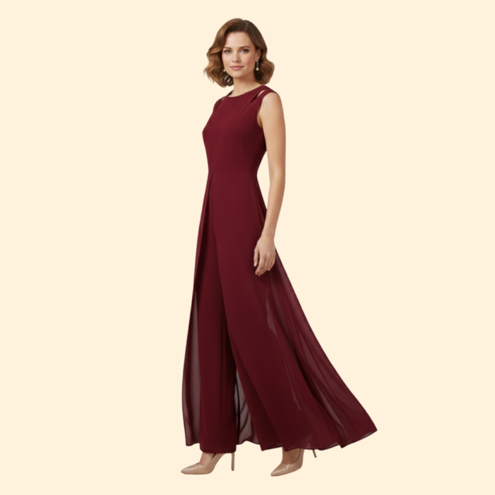 Women’s Elegant Jumpsuit with Shoulder Accents