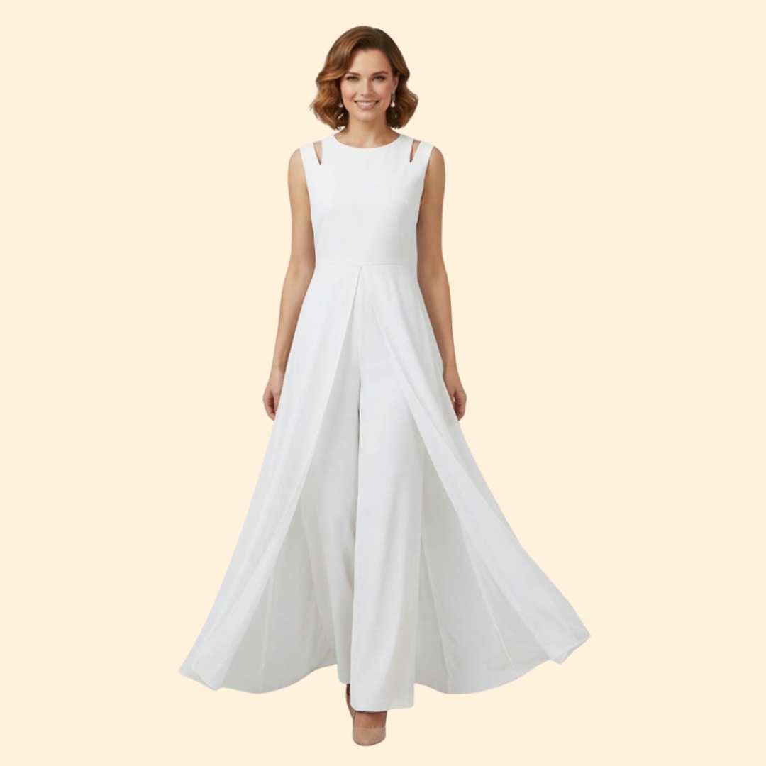 Women’s Elegant Jumpsuit with Shoulder Accents
