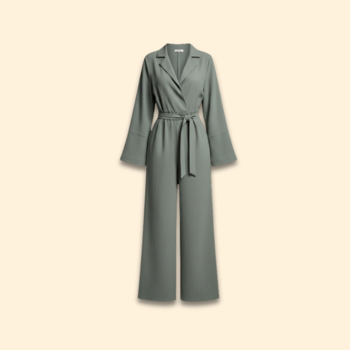 Women’s Elegant Jumpsuit with Waist Belt