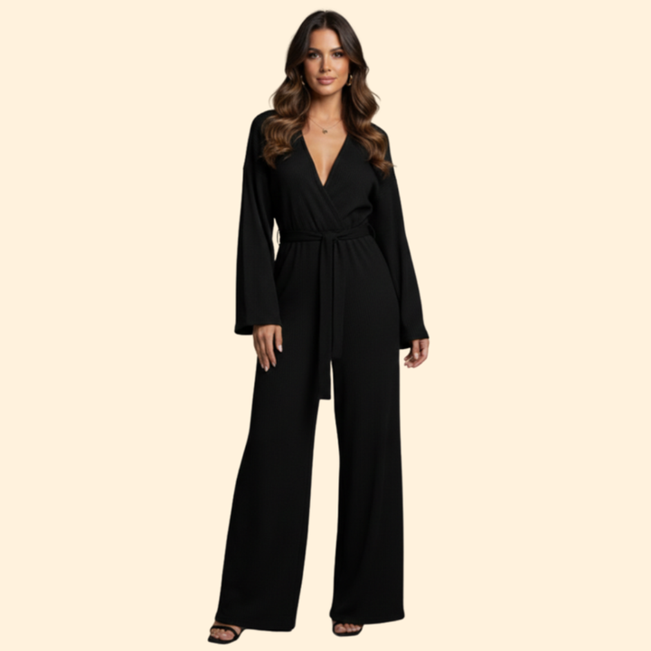 Women’s Elegant Jumpsuit with Waist Belt