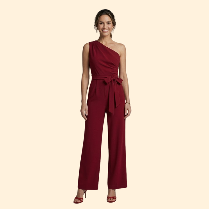Women’s Elegant Jumpsuit with Waist Tie