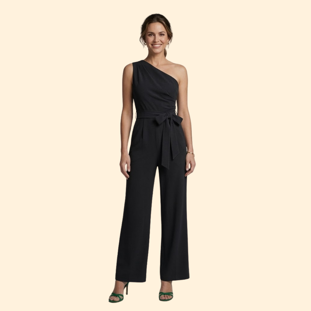 Women’s Elegant Jumpsuit with Waist Tie