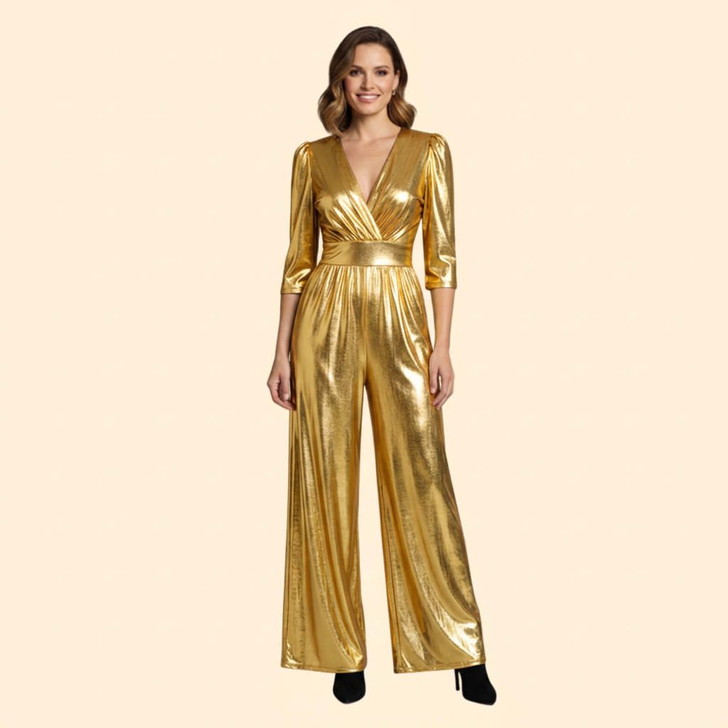 Women’s Elegant Jumpsuit with Wide Leg Pants