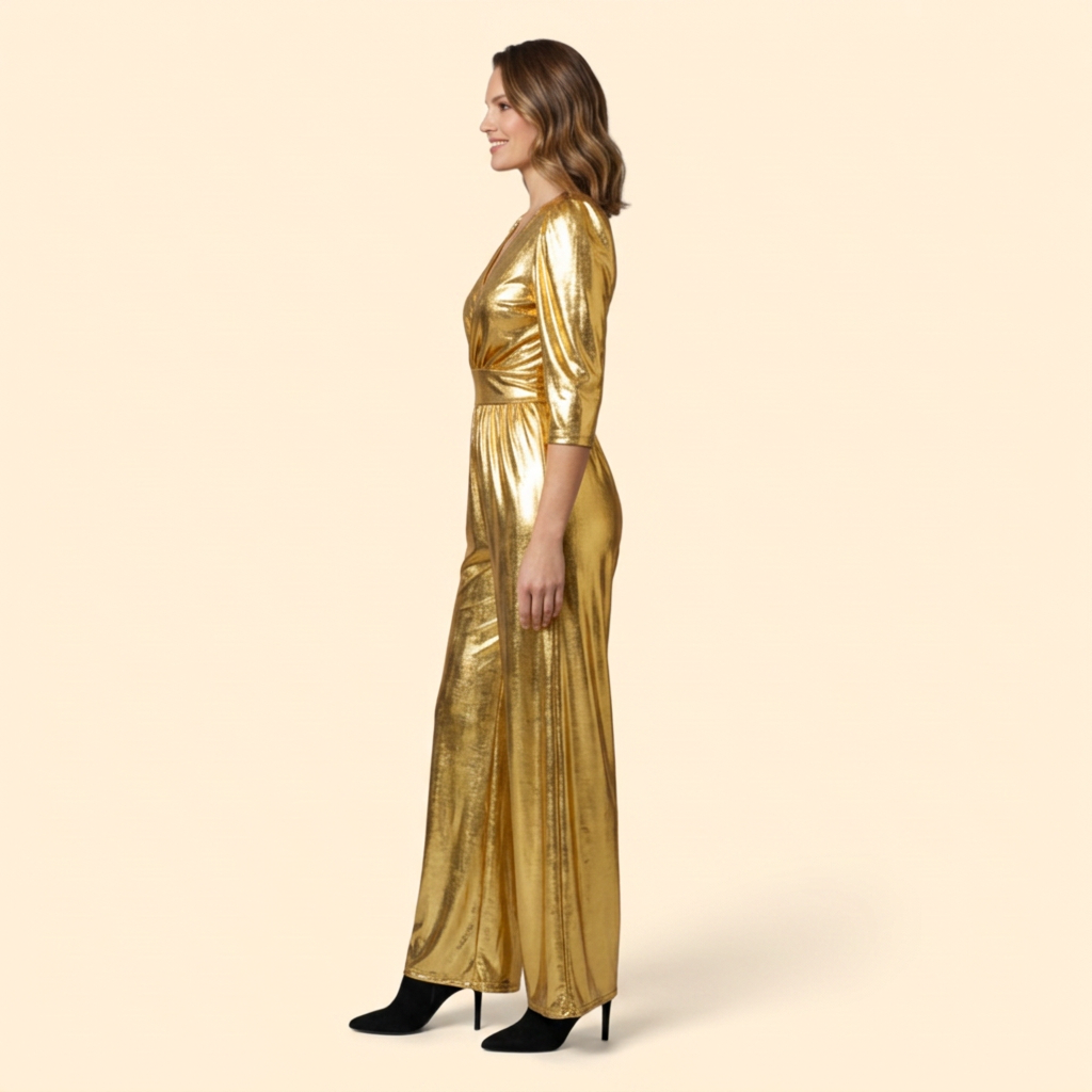 Women’s Elegant Jumpsuit with Wide Leg Pants