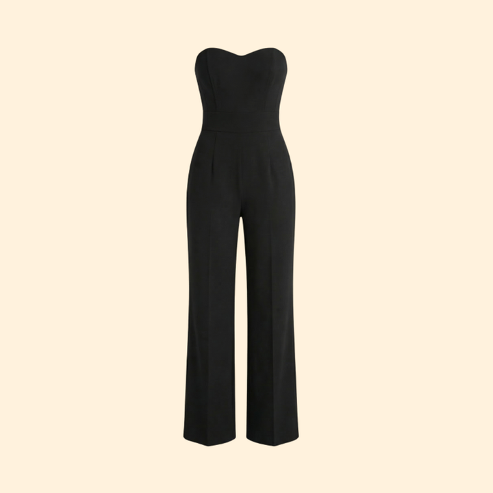 Women’s Strapless Jumpsuit with Flared Legs