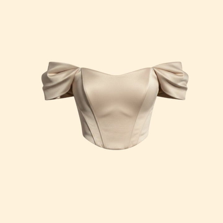 Women's Elegant Off-Shoulder Satin Top
