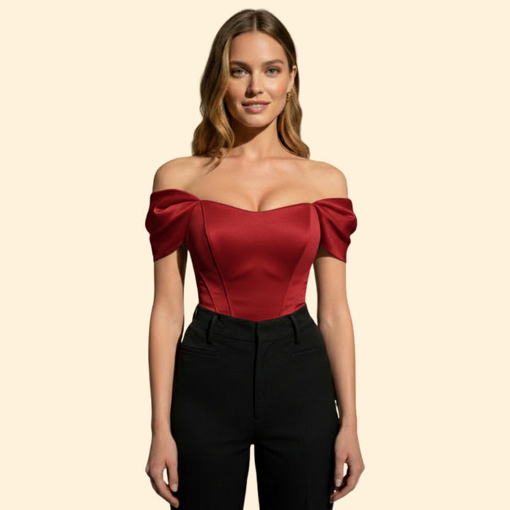 Women's Elegant Off-Shoulder Satin Top