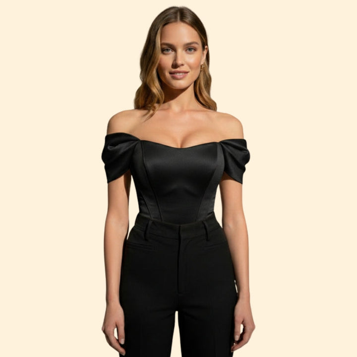 Women's Elegant Off-Shoulder Satin Top