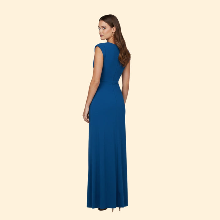 Women’s Elegant Pleated Dress with High Slit