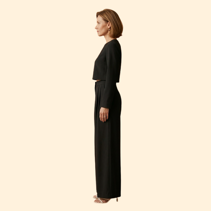 Women’s Long Sleeve Jumpsuit with High Waist