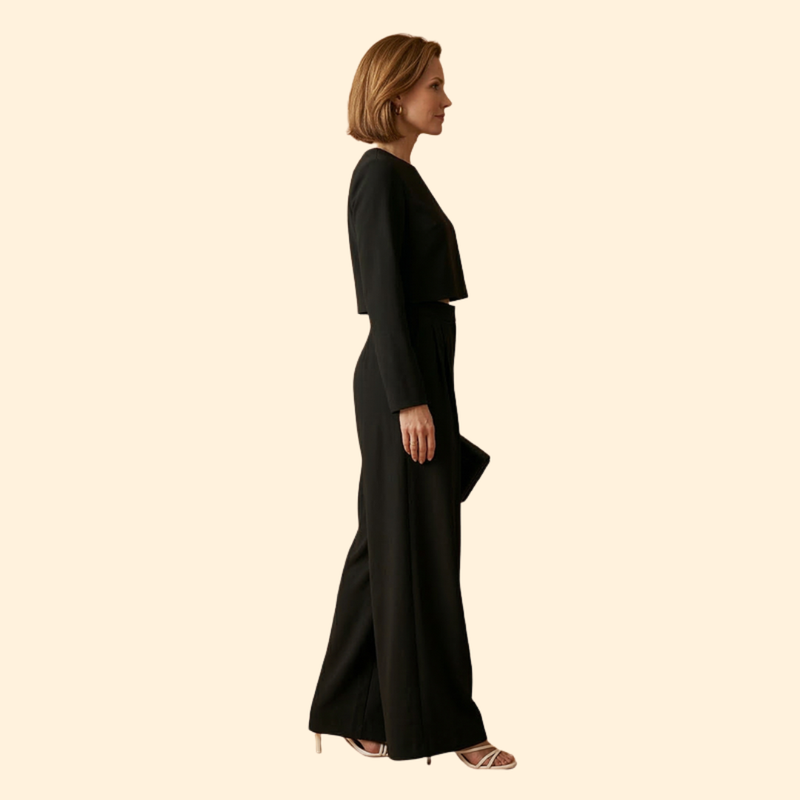 Women’s Long Sleeve Jumpsuit with High Waist