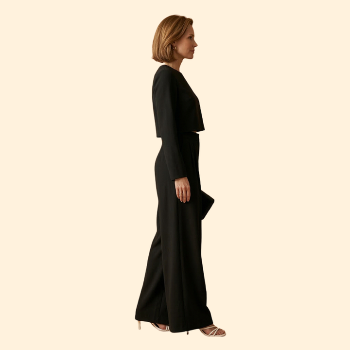 Women’s Long Sleeve Jumpsuit with High Waist