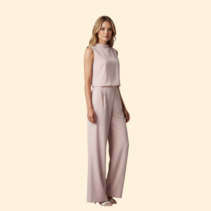 Women’s Casual Jumpsuit High Neckline
