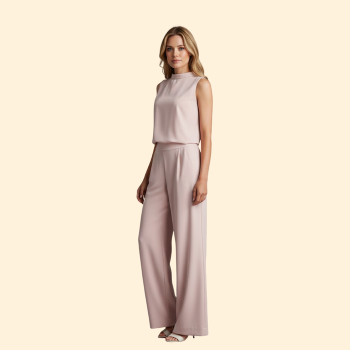 Women’s Casual Jumpsuit High Neckline