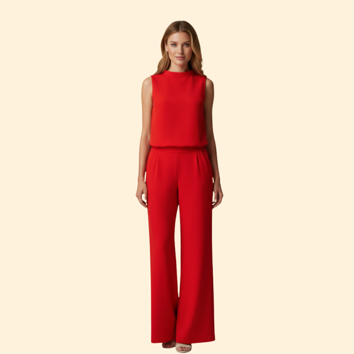 Women’s Casual Jumpsuit High Neckline