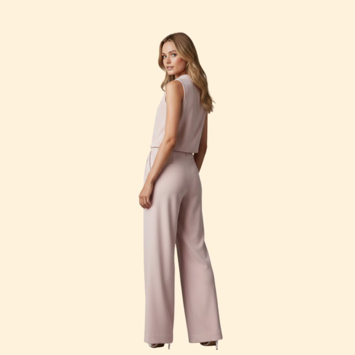Women’s Casual Jumpsuit High Neckline