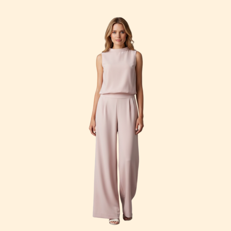 Women’s Casual Jumpsuit High Neckline