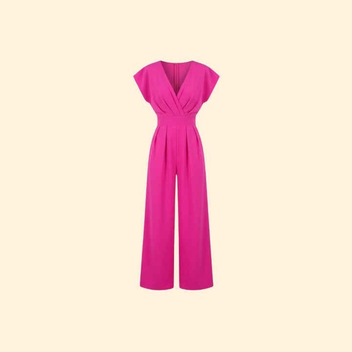 Women’s Stylish Jumpsuit with V Neckline