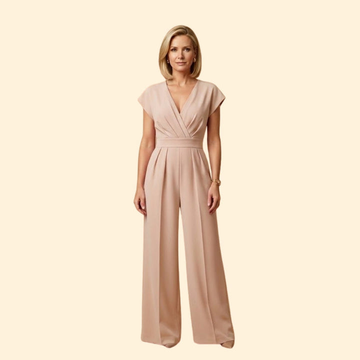Women’s Stylish Jumpsuit with V Neckline