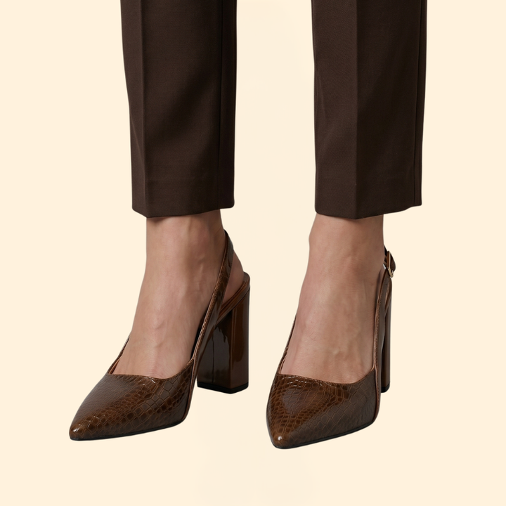 Women’s Embossed Patchwork Pumps with Heels