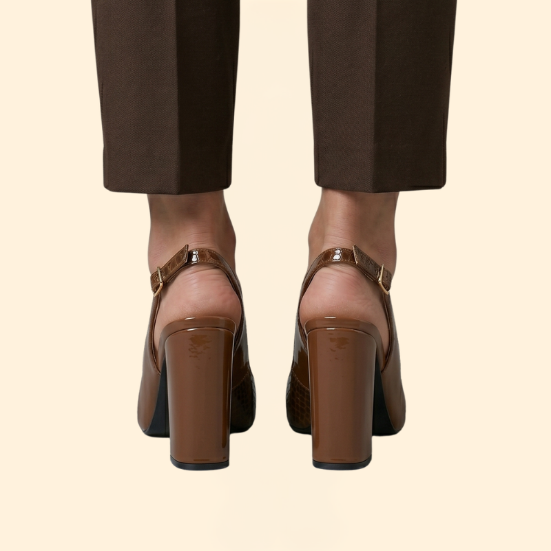 Women’s Embossed Patchwork Pumps with Heels