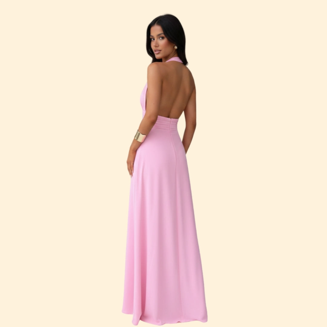 Women’s Evening Dress with Deep V Neck