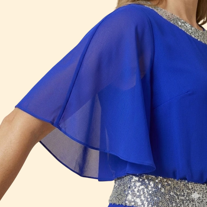 Women's Evening Set with Sequin Neckline
