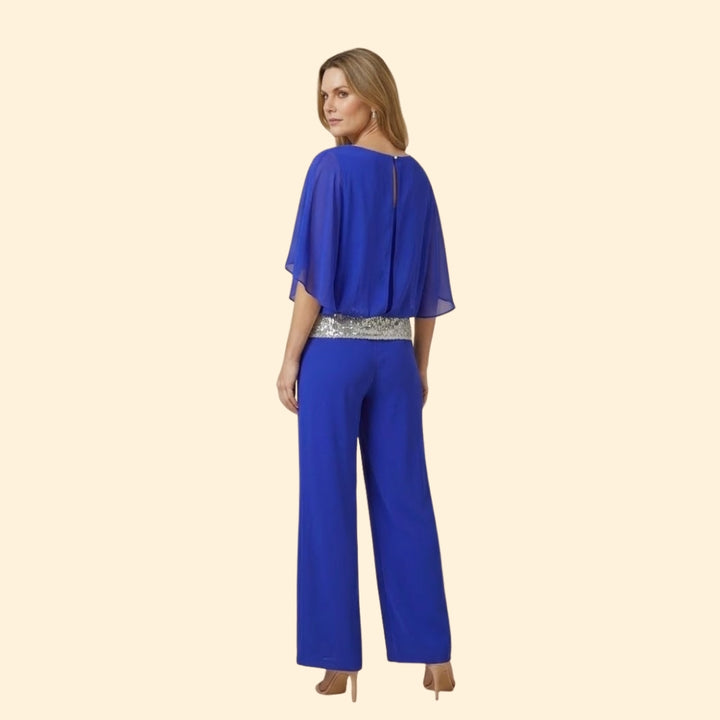 Women's Evening Set with Sequin Neckline