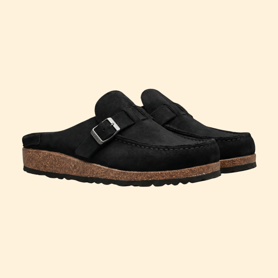 Women's Fabric Clogs with Buckle