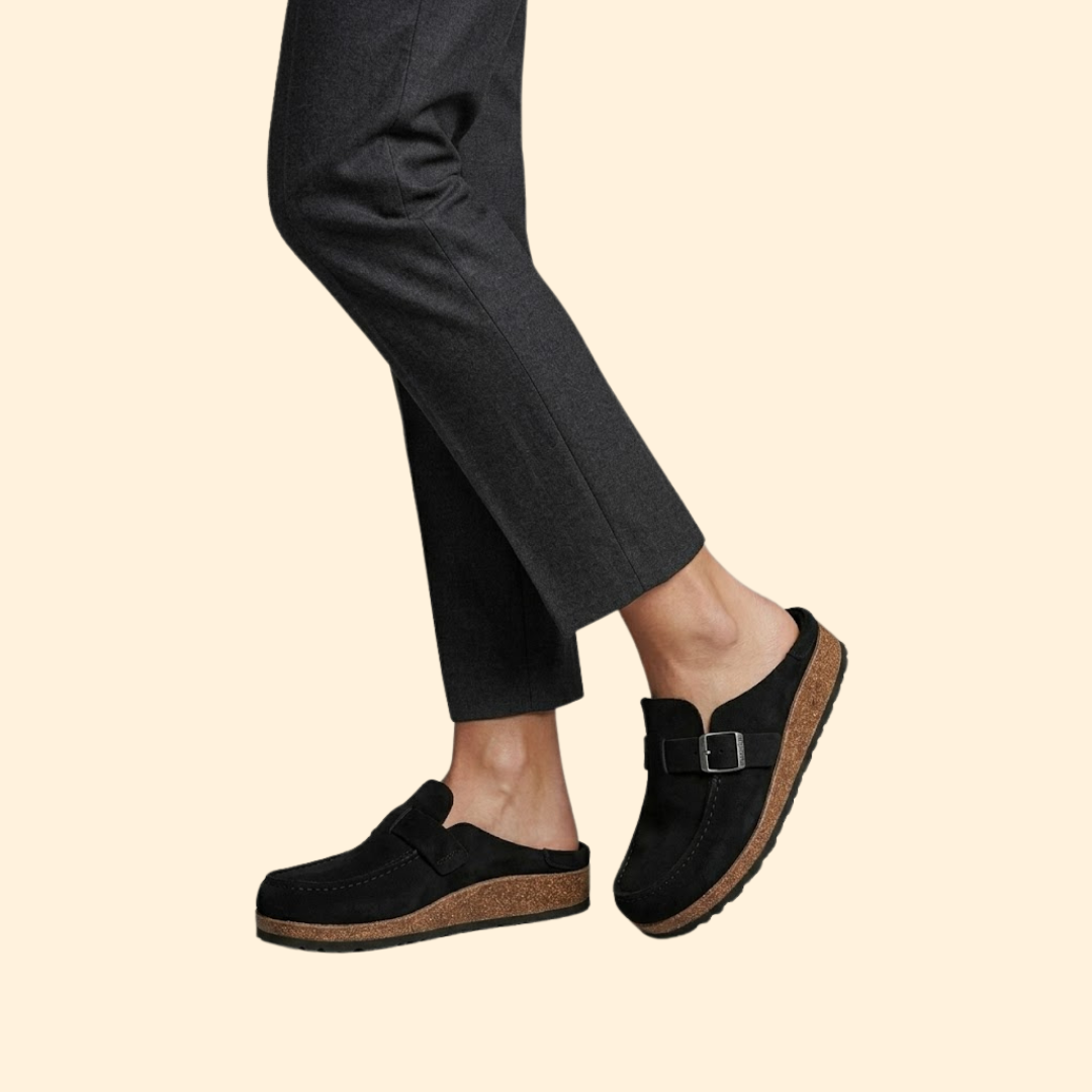 Women's Fabric Clogs with Buckle