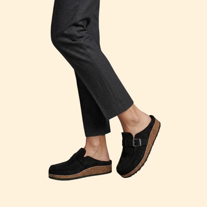 Women's Fabric Clogs with Buckle