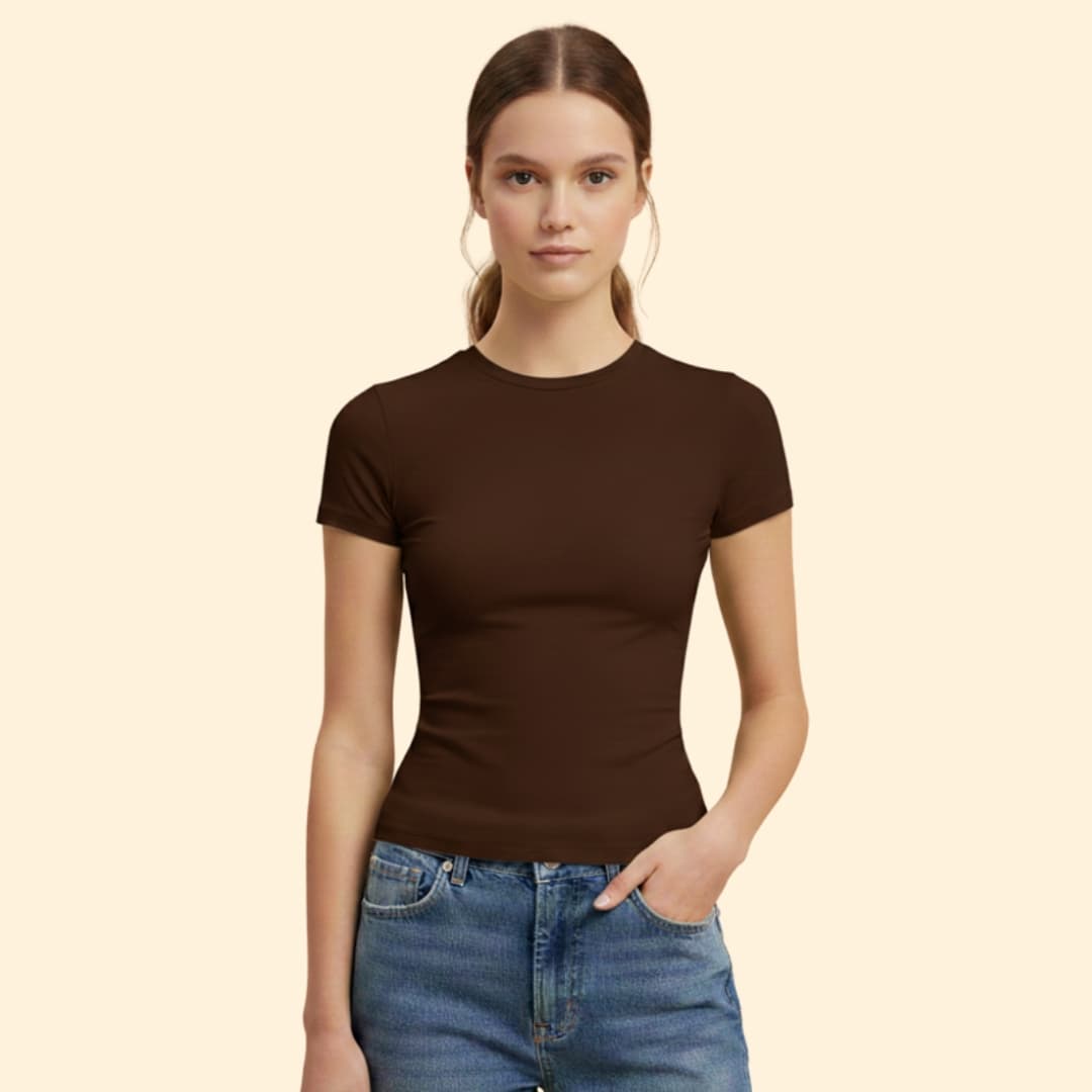 Women’s Fitted T-shirt with Short Sleeves