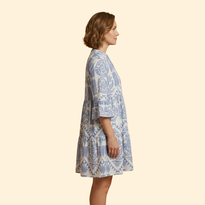 Women’s Flare Dress with Flared Sleeves