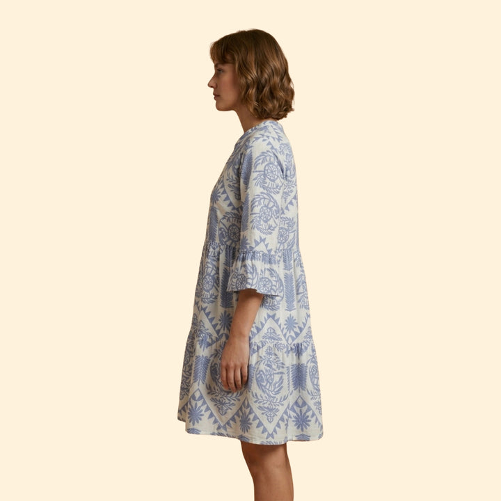 Women’s Flare Dress with Flared Sleeves