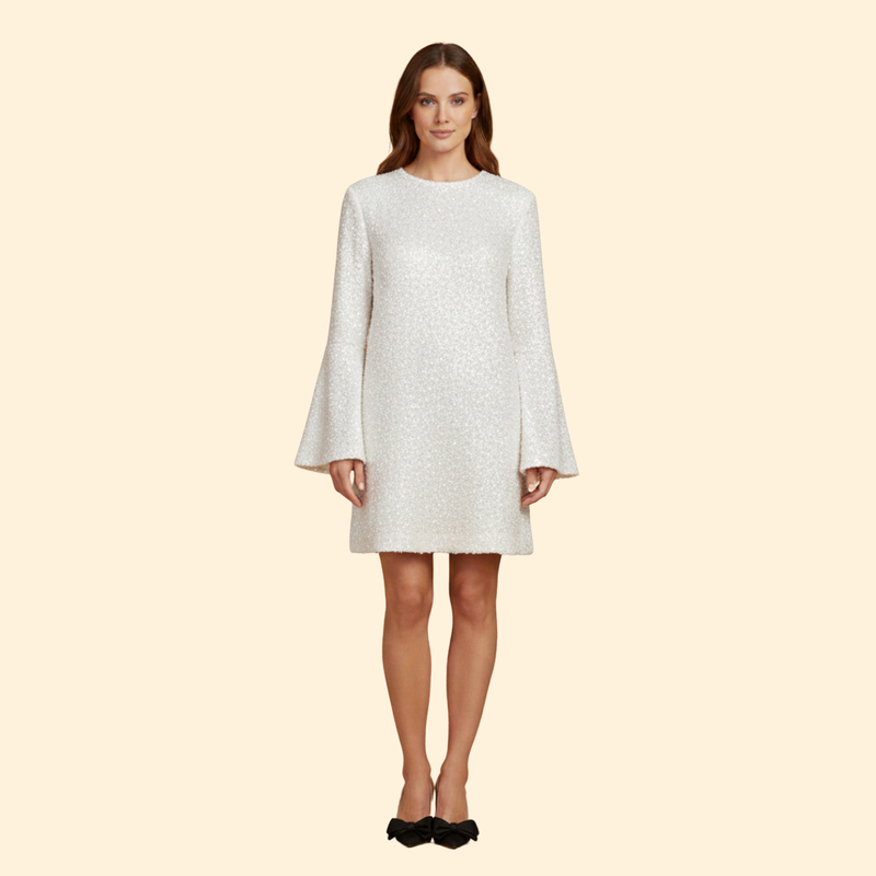Women's Flared Dress with Round Neckline