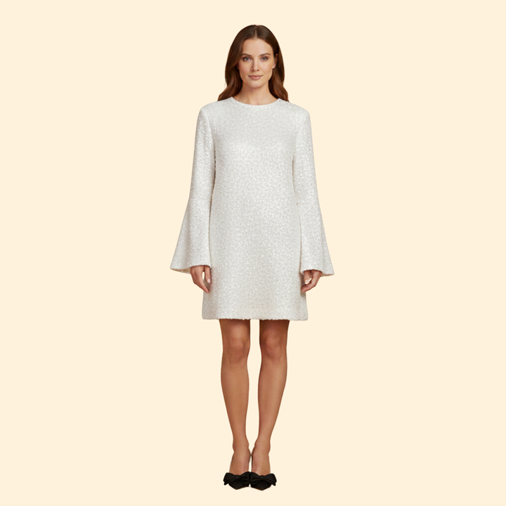 Women's Flared Dress with Round Neckline