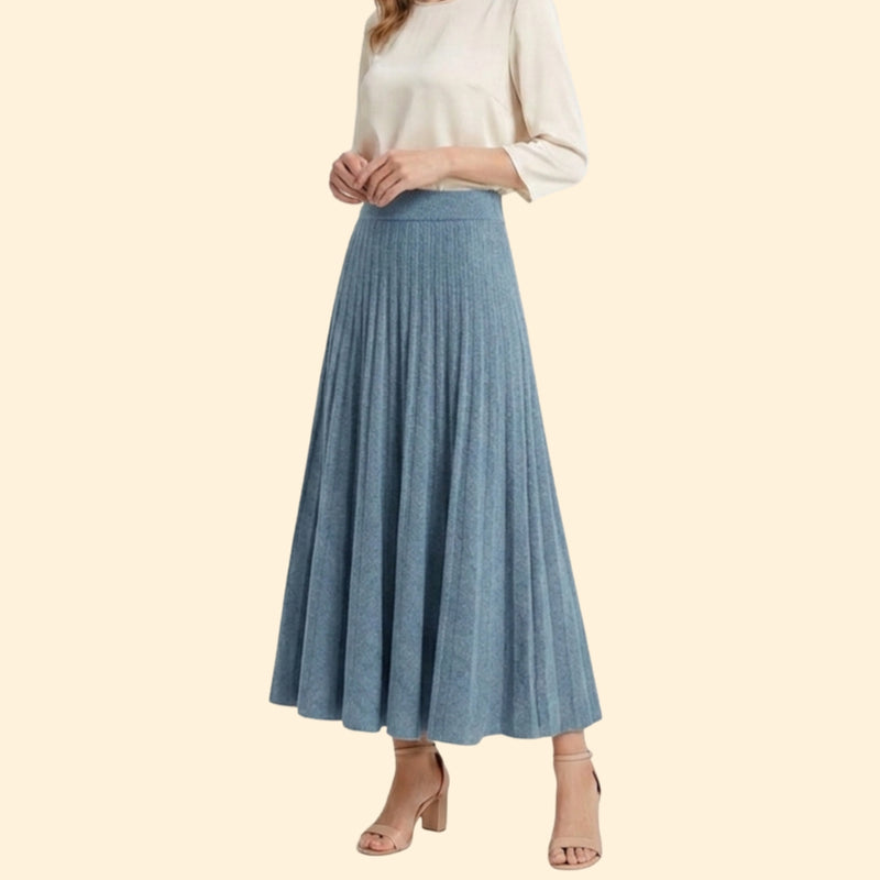 Women’s Flared Maxi Skirt with Elastic Waist