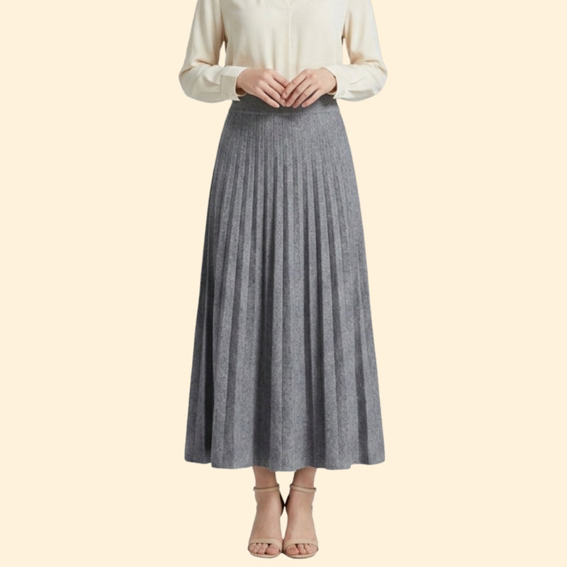Women’s Flared Maxi Skirt with Elastic Waist