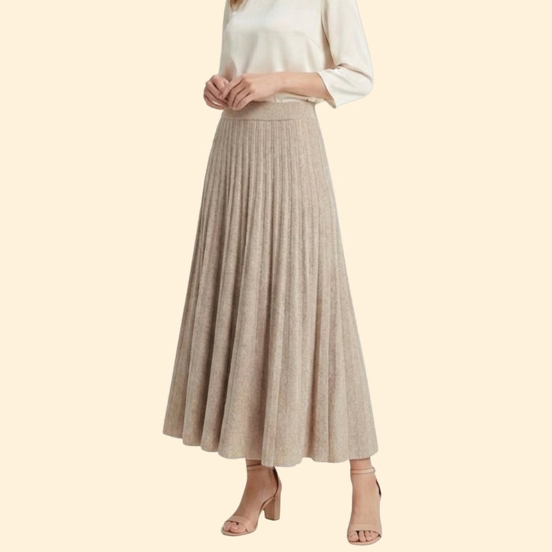 Women’s Flared Maxi Skirt with Elastic Waist