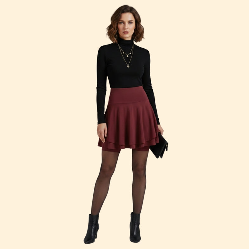 Women’s Flared Skirt with High-Waist Fit