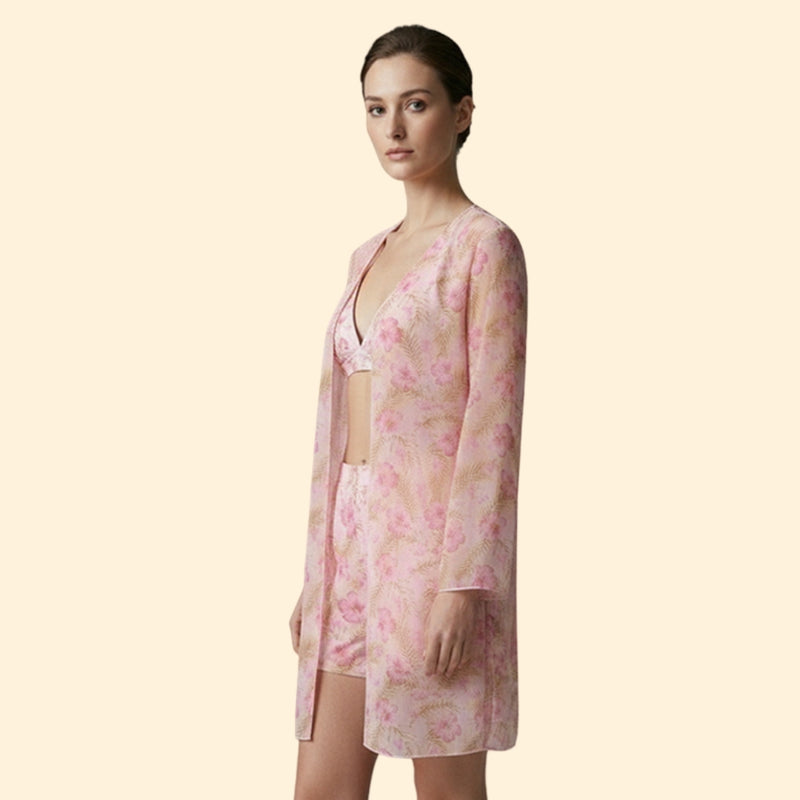 Women’s Floral Bikini Set with Cover-Up