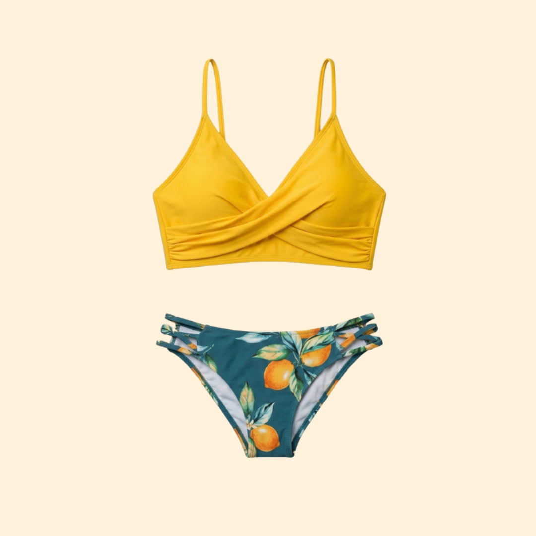 Women’s Floral Bikini Set with Side Ties