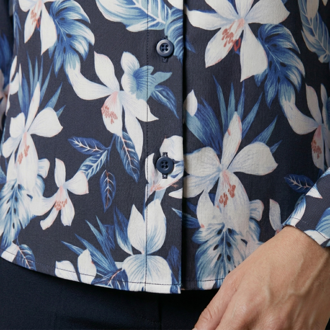Women’s Floral Blouse with Button Front