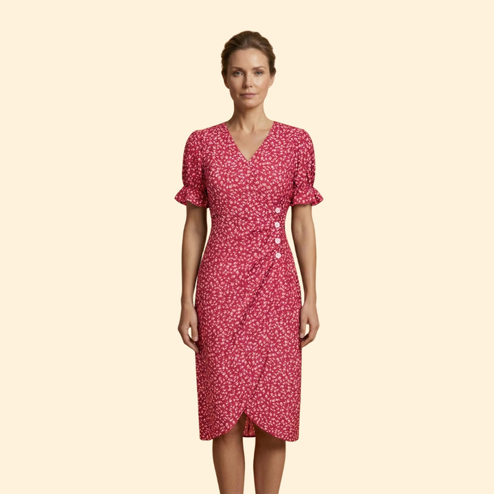 Women's Floral Dress V-Neck