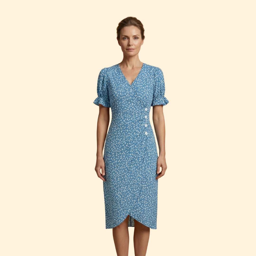 Women's Floral Dress V-Neck