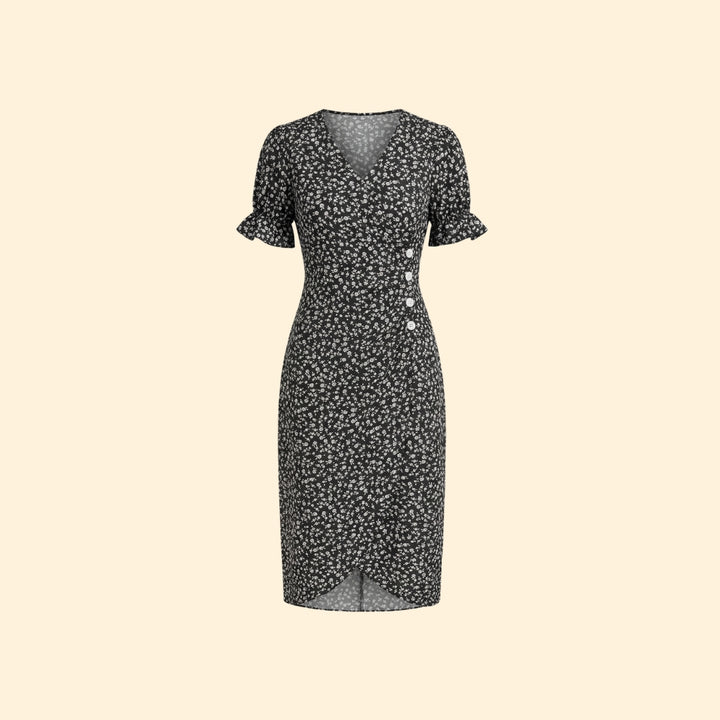 Women's Floral Dress V-Neck