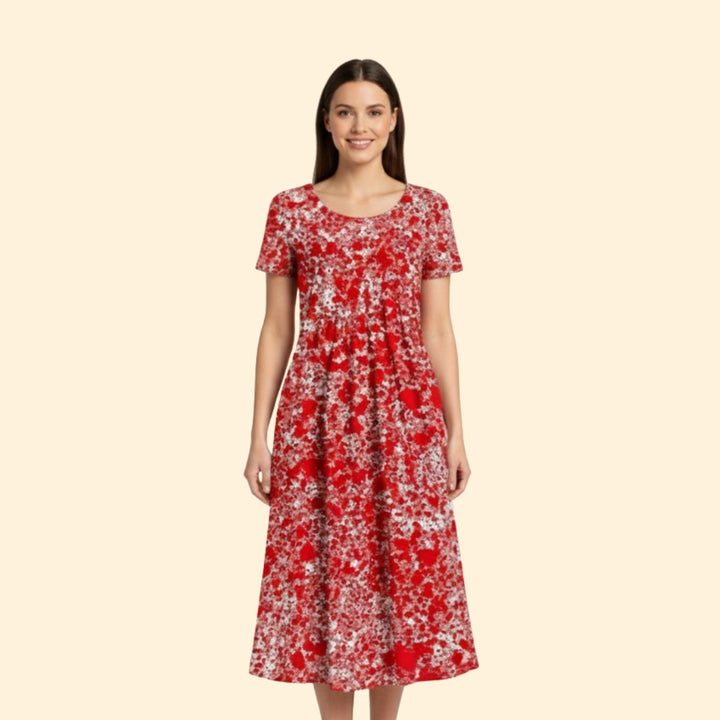 Women’s Floral Dress with Side Pockets