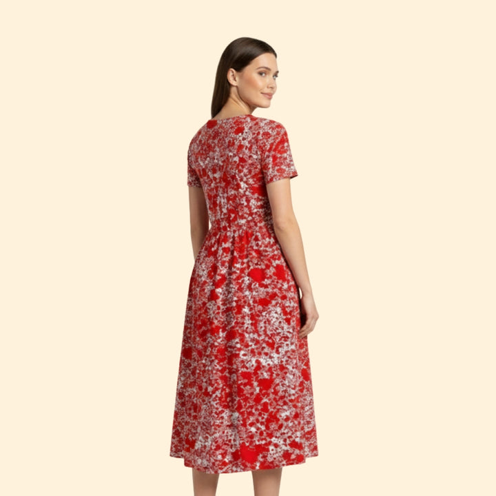 Women’s Floral Dress with Side Pockets